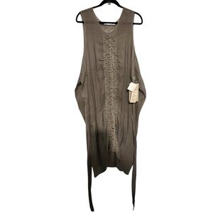 NWT Akihiko Izukura Silk Dress in Silver Clove. One Size F